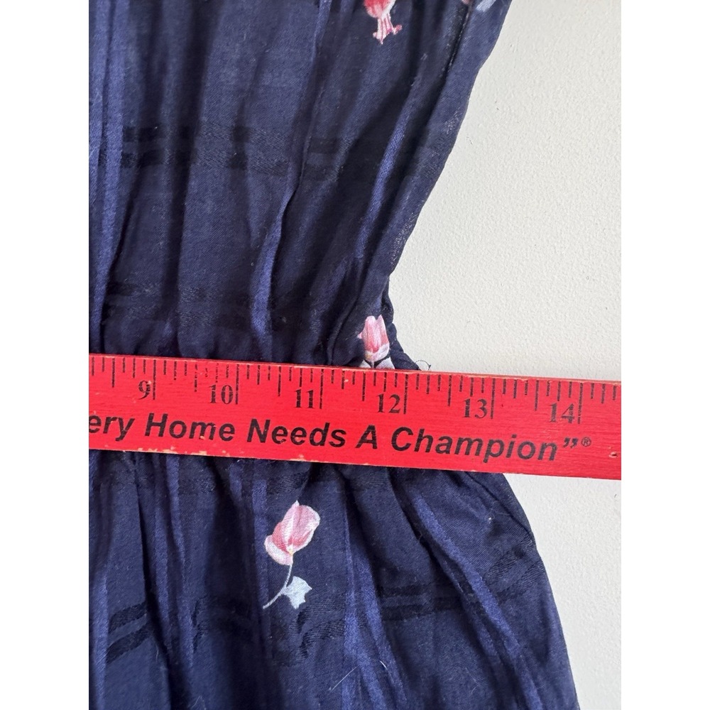 Vintage Hand Sewn Floral Dress Flared Roses Retro Women's Medium - Picture 6 of 8